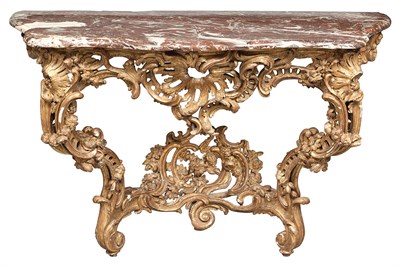 Lot 331 - Louis XV Giltwood Console Mid-18th century The...