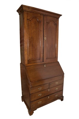 Lot 184 - English Provincial Oak Bureau Bookcase Height...