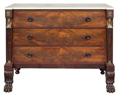 Lot 230 - Classical Gilt-Metal Mounted Mahogany Commode...