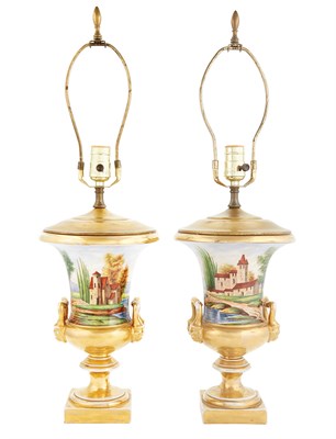 Lot 214 - Pair of Continental Neoclassical Porcelain...