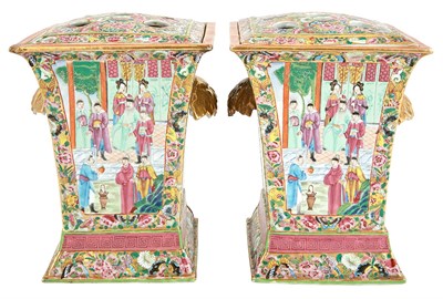 Lot 227 - Pair of Chinese Export Porcelain Famille Rose...