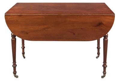 Lot 245 - Federal Mahogany and Figured Maple Drop-Leaf...