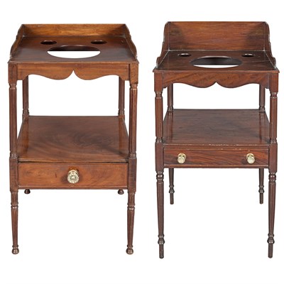 Lot 240 - Two Federal Mahogany Wash Stands Early 19th...