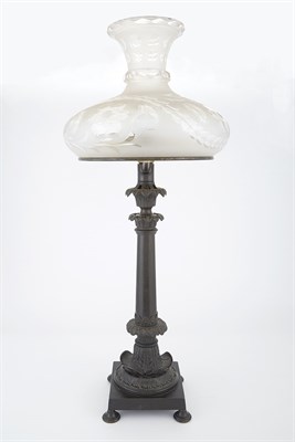 Lot 229 - Patinated-Bronze Sinumbra Lamp 19th Century...
