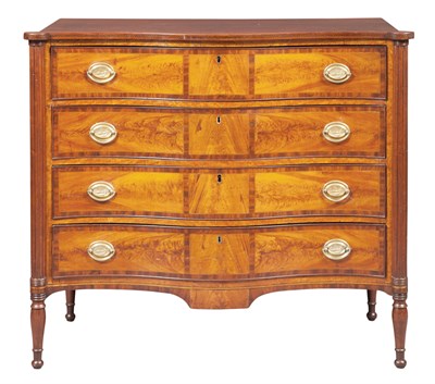 Lot 246 - Federal Inlaid Mahogany and Flame Birch...