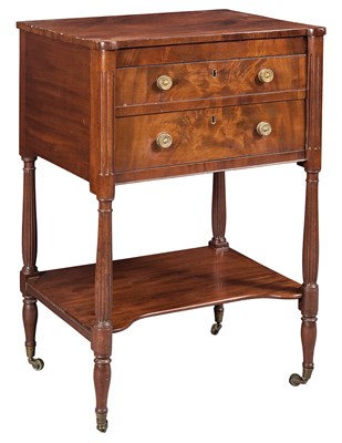 Lot 226 - Federal Mahogany Work Table 19th Century With...