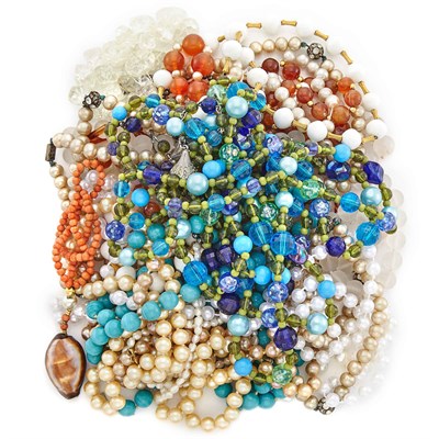 Lot 1678 - Group of Imitation Pearl and Bead Necklaces and Fragments