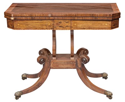 Lot 313 - Regency Inlaid Rosewood Games Table First...