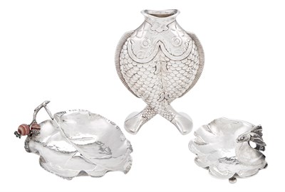 Lot 253 - Two Buccellati Sterling Silver Dishes One in...