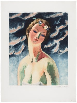 Lot 64 - Kees van Dongen CÉRÈS (BUSTE DE FEMME) Color...