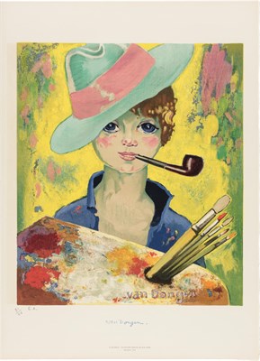 Lot 81 - Kees van Dongen JEAN-MARIE WITH HAT AND PIPE...