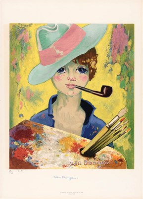 Lot 1134 - Kees van Dongen JEAN-MARIE WITH HAT AND PIPE...
