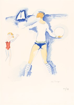 Lot 67 - Kees van Dongen FEMME SUR LA PLAGE, TROUVILLE...