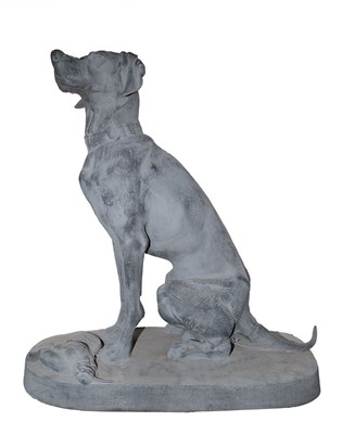 Lot 118 - Pair of Cast Iron Seated Hounds Height 36 1/2...