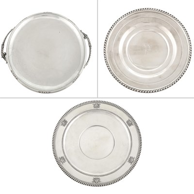 Lot 172 - Three American Sterling Silver Trays Diameter...