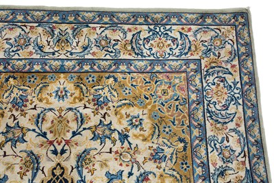 Lot 578 - Silk Warp Isfahan Rug Central Iran, second...