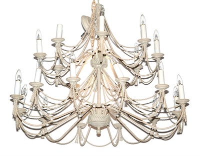 Lot 248 - Painted Metal Rope Twist Twenty-Light...