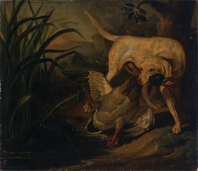 Lot 48 - Follower of Jean-Baptiste Oudry A Retriever...