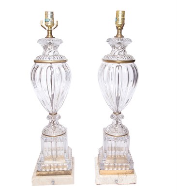 Lot 438 - Pair of Baccarat Style Gilt-Metal Mounted...