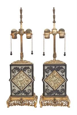 Lot 306 - Pair of Carder Steuben Art Deco Gilt-Metal...