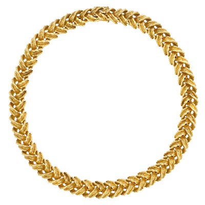 Lot 349 - Braided Gold Necklace