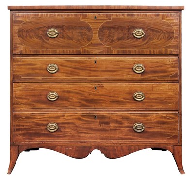 Lot 176 - Federal Inlaid Mahogany Butler's Chest of...