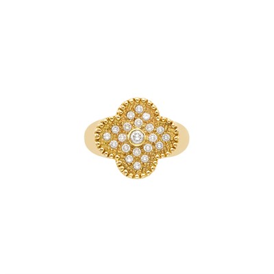 Lot 10 - Gold and Diamond 'Alhambra' Ring, Van Cleef & Arpels, France