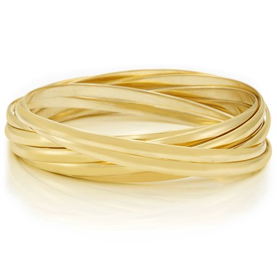 Lot 46 - Gold 'Melody' Nine Band Bangle Bracelet, Tiffany & Co., Paloma Picasso