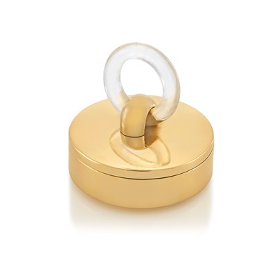 Lot 232 - Gold and Rock Crystal Pill Box, Cartier