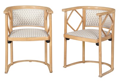Lot 167 - Pair of Josef Hoffmann Blondewood Fledermaus...