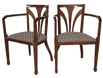 Lot 347 - Set of Four Mahogany Armchairs Probably Austrian