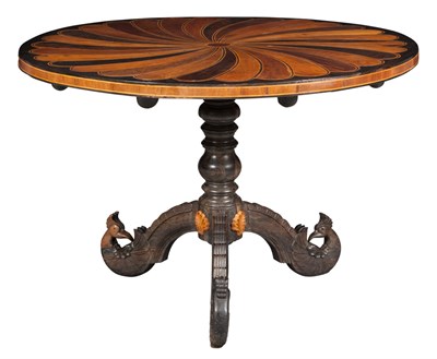 Lot 453 - Indo-Sinhalese Specimen Wood and Ebony Table...