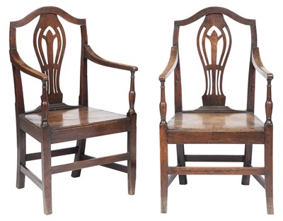 Lot 227 - Pair of Welsh Oak Armchairs