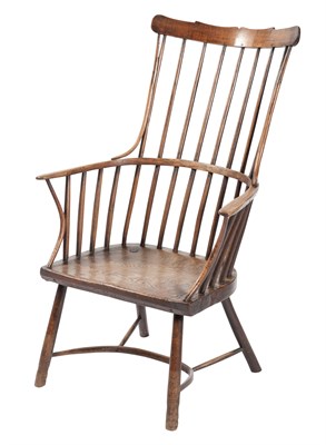 Lot 228 - English Windsor Oak Armchair