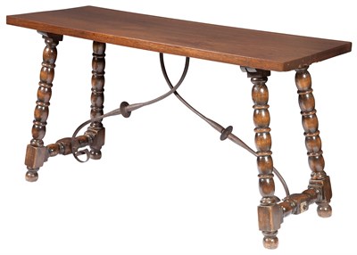 Lot 147 - Baroque Style Walnut and Iron Table Height 30...