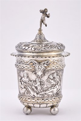 Lot 236 - Continental Silver Covered Beaker Probably...