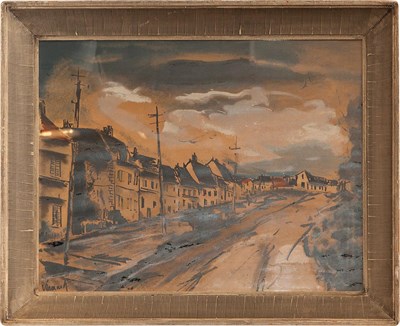 Lot 110 - Maurice de Vlaminck [VILLAGE STREET SCENE]...