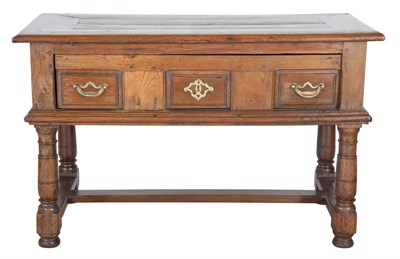 Lot 450 - Jacobean Style Oak and Elm Sideboard Partially...