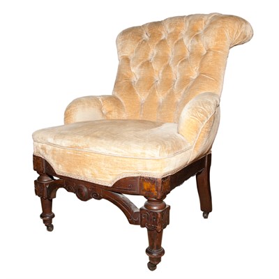 Lot 318 - Group of Four Tufted Upholstered Chairs