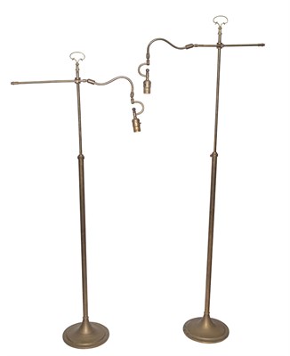 Lot 433 - Two Pairs of Brass Finish Floor Lamps Height...