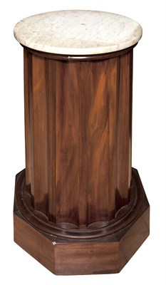 Lot 423 - Empire Marble Top Mahogany Pot Cupboard Height...