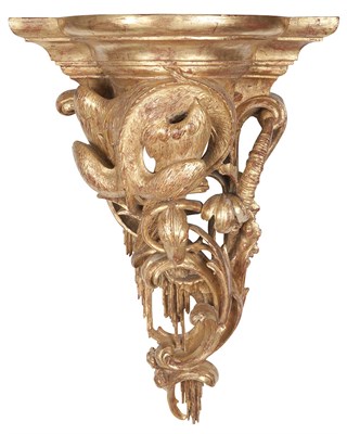 Lot 265 - George II Style Giltwood Wall Brackets Each...