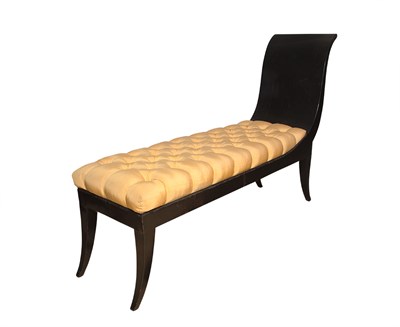 Lot 170 - Regency Style Ebonized Wood Chaise Longue...