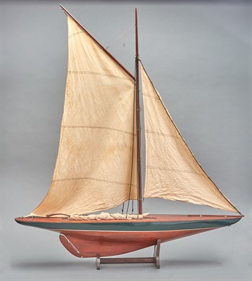 Lot 351 - Two Models of Sailboats on Stands Height...