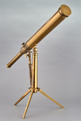 Lot 181 - Tulley Brass Telescope with Stand; Together...
