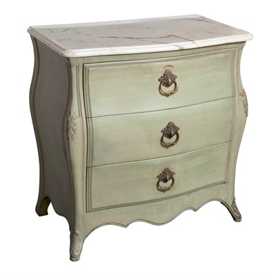 Lot 119 - Pair of Provincial Louis XV Style Marble Top...