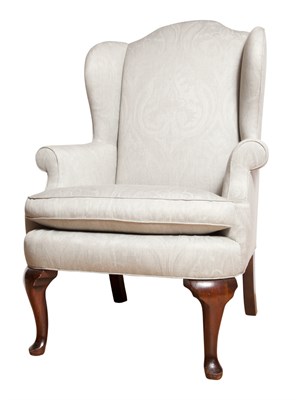 Lot 131 - Pair George III Style Gray Upholstered...