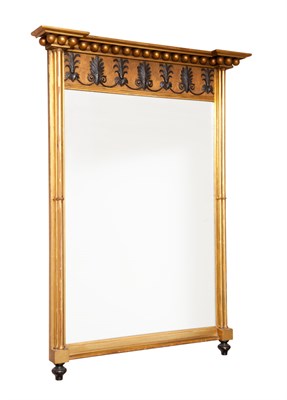 Lot 132 - Regency Style Painted and Giltwood Pier Mirror...