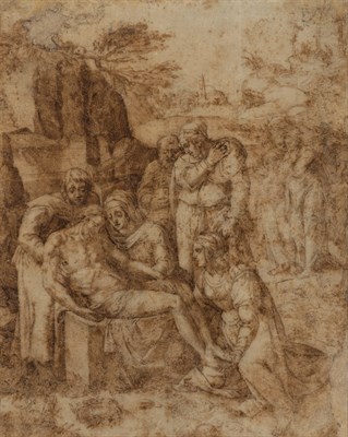 Lot 2 - Italian School 16th Century Lamentation over...