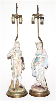 Lot 151 - Pair of Continental Style Porcelain Figural...